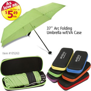 37" Arc Folding Umbrella w/EVA Case #105263