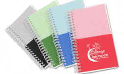 The Half-n-Half Color Duo Notebook from 4imprint comes in four color duos.