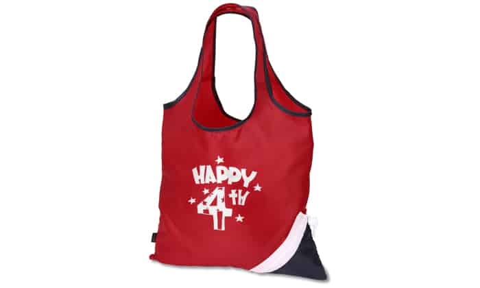 red white and blue shopping bag