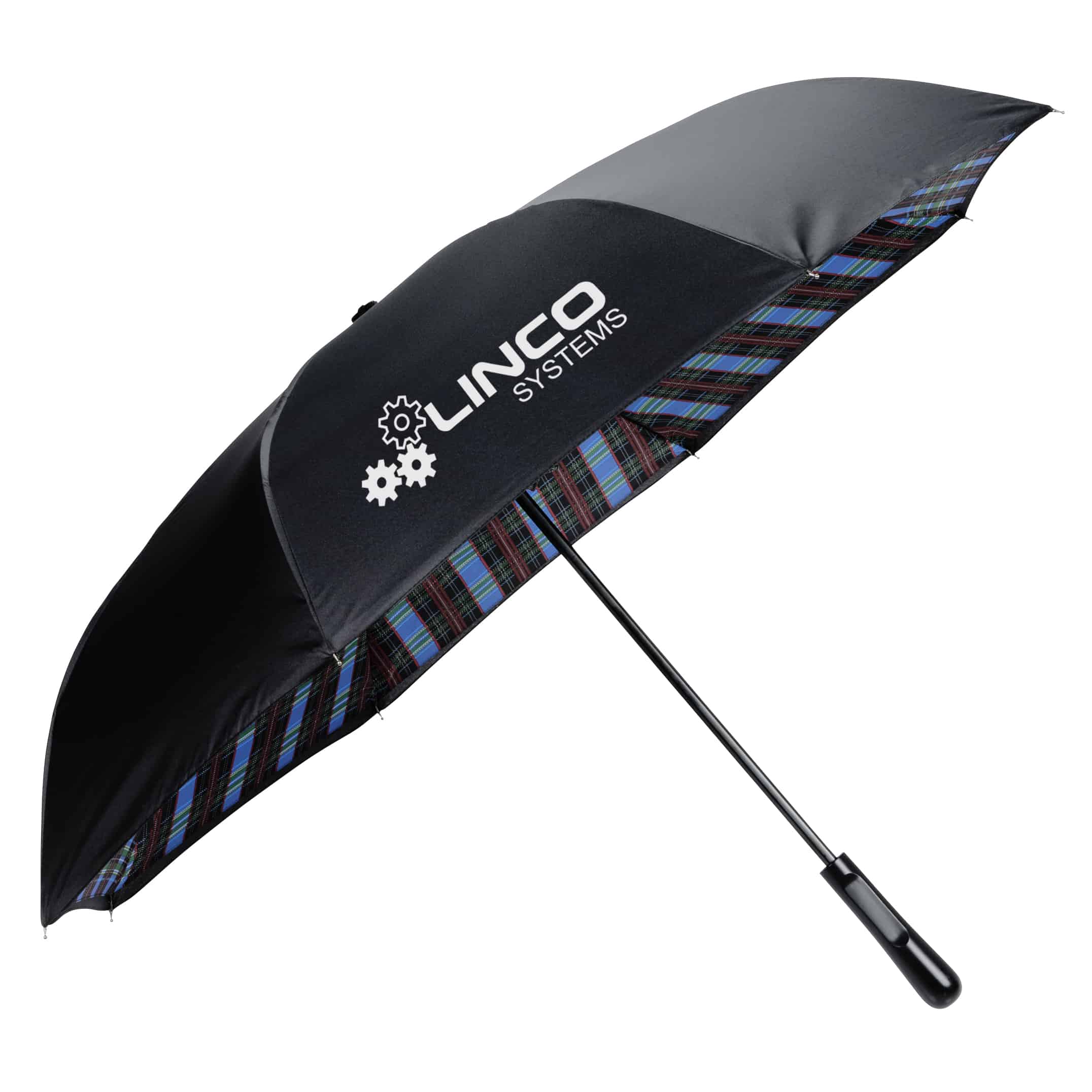 A plaid Inversion Umbrella. 
