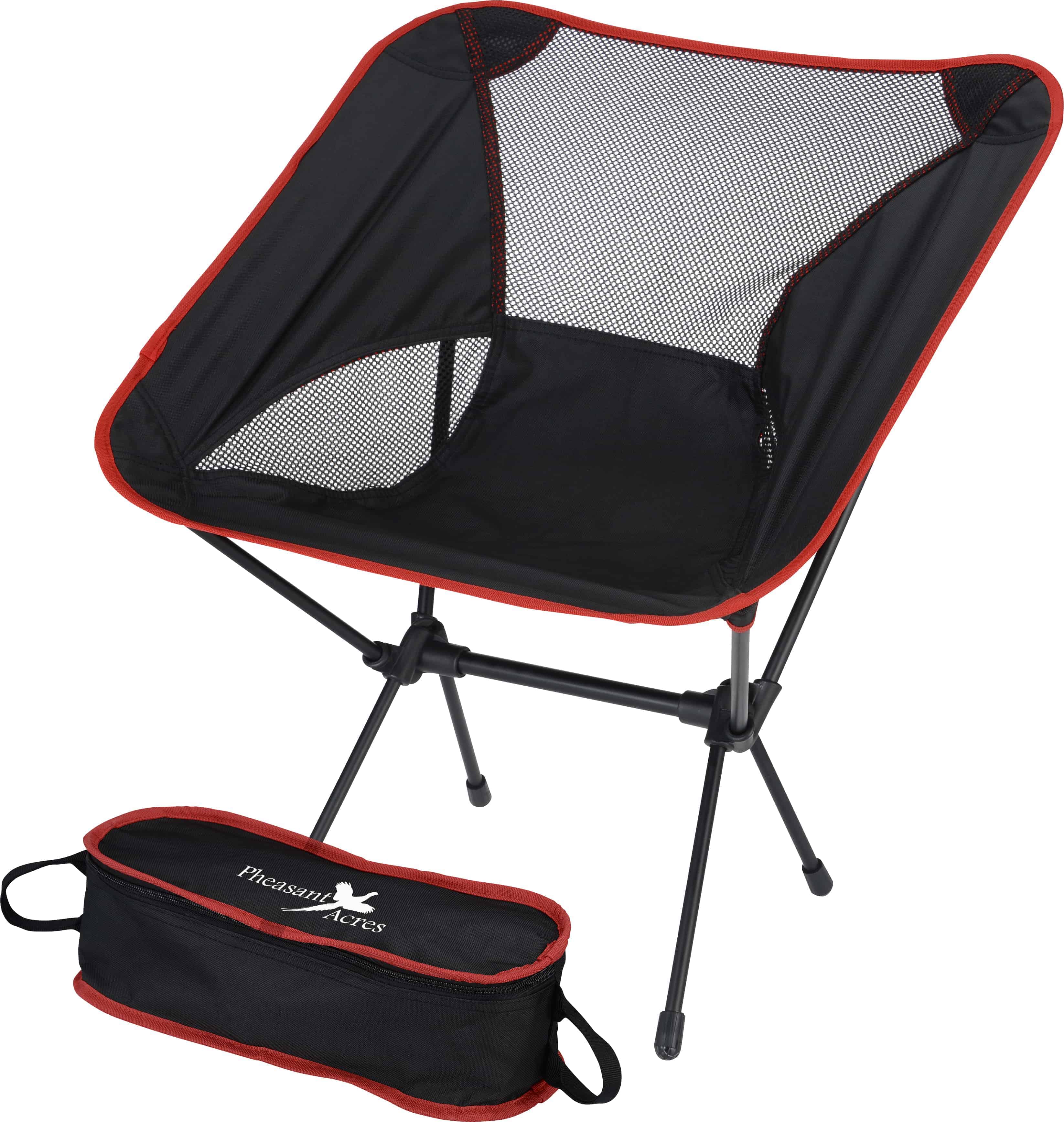 An Outdoor Folding Chair with Travel Bag. 