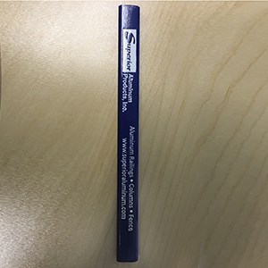 One blue flat carpenter pencil