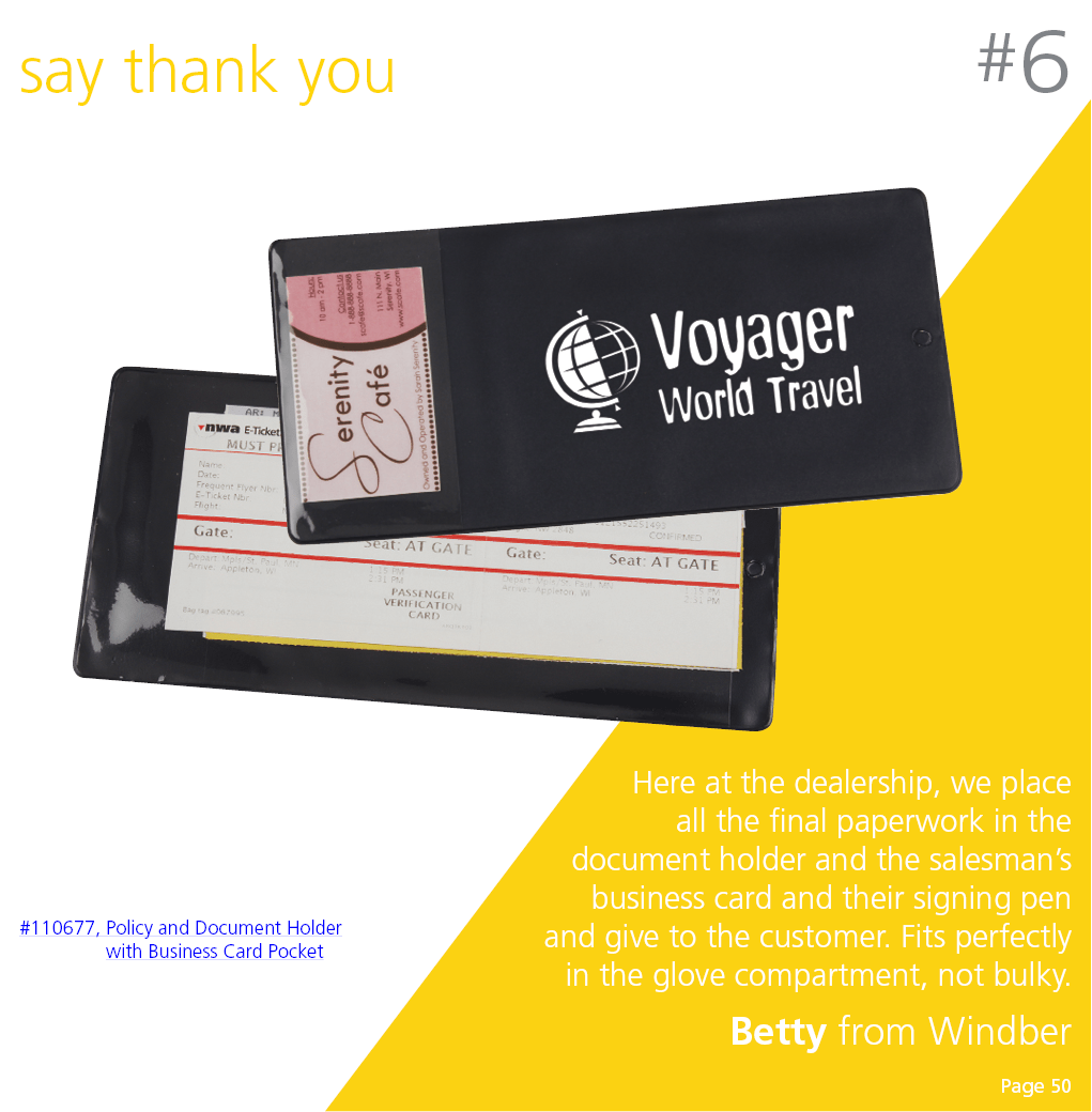 Policy and Document Holder with Business Card Pocket from 4imprint