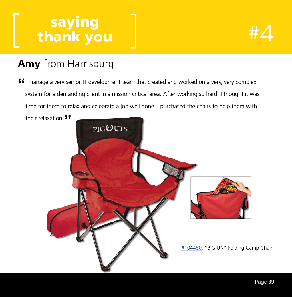 BIG'UN Folding Camp Chair from 4imprint