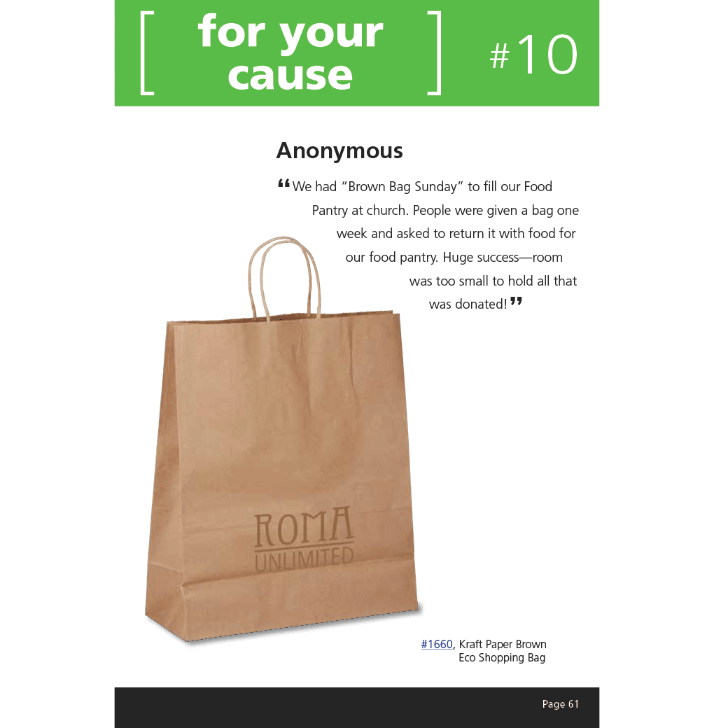 Kraft paper brown eco shopping bag from 4imprint