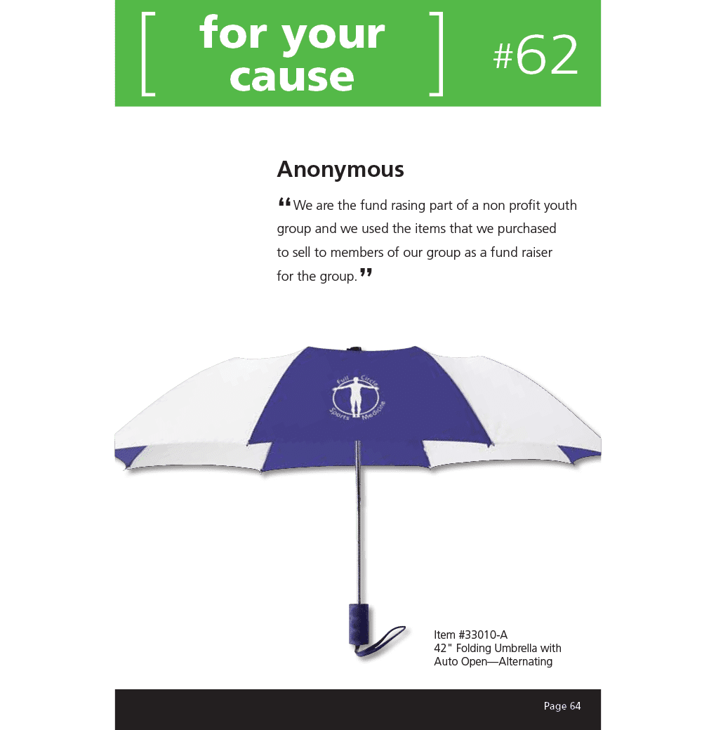 42" Folding Umbrella with Auto Open—Alternating