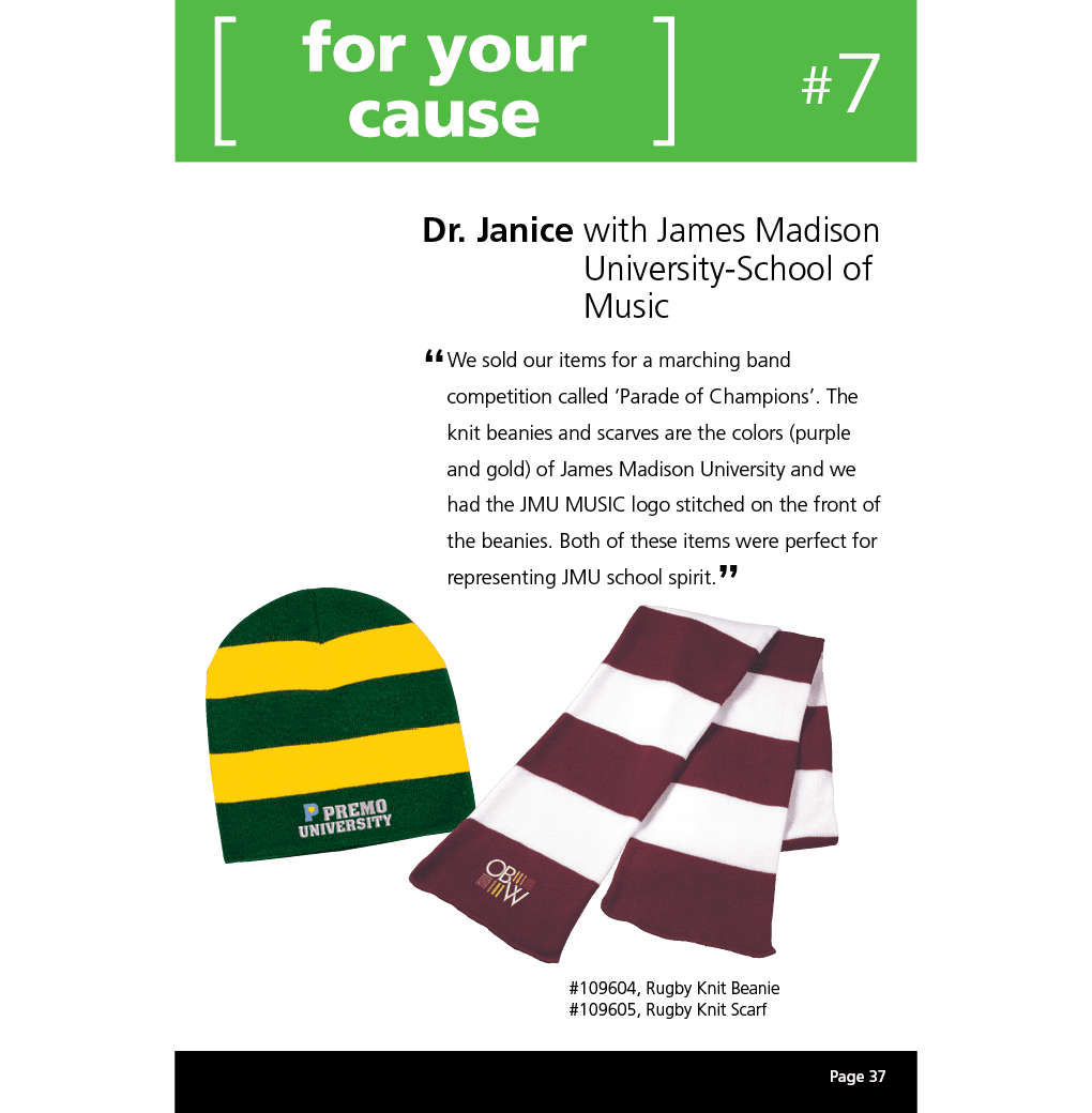 Rugby knit scarf from 4imprint