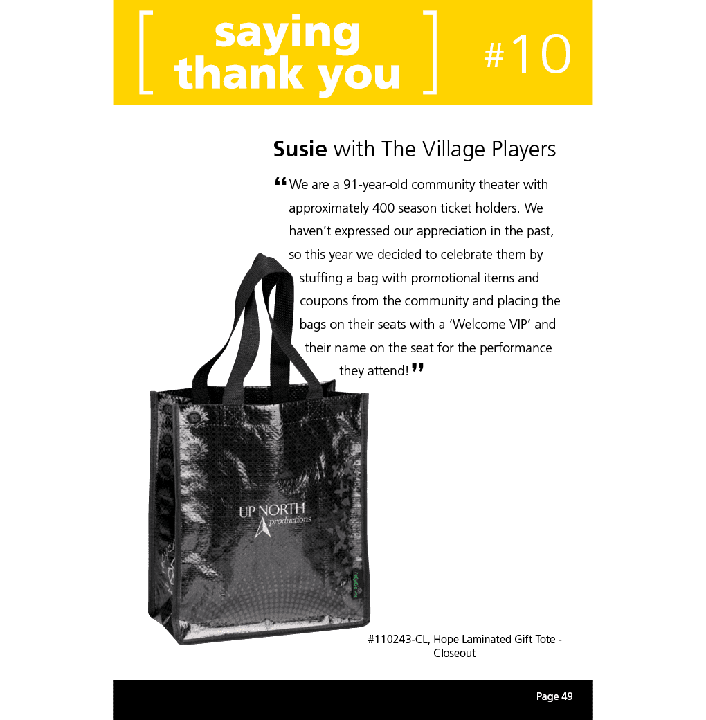 Laminated tote from 4imprint