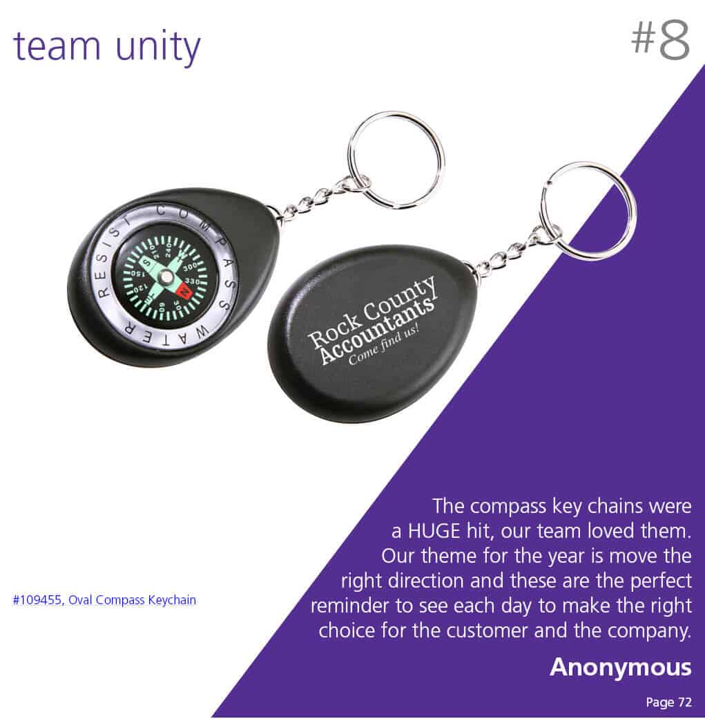 Oval Compass Keychain from 4imprint