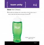 We provide new employees with a water bottle on their first day of work. It helps to make them feel welcome and part of the team!