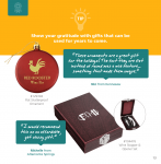 Holiday Promotional Items eBook 2018 - What's new in business holiday parties - Page 13: Show your gratitude with gifts that can be used for years to come. Page shows holiday promotional products