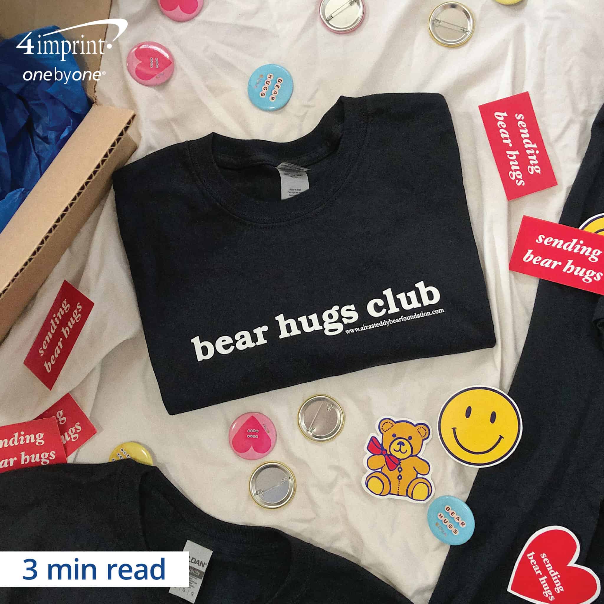 Aiza’s Teddybear Foundation Bear Hugs Club volunteer T-shirts.
