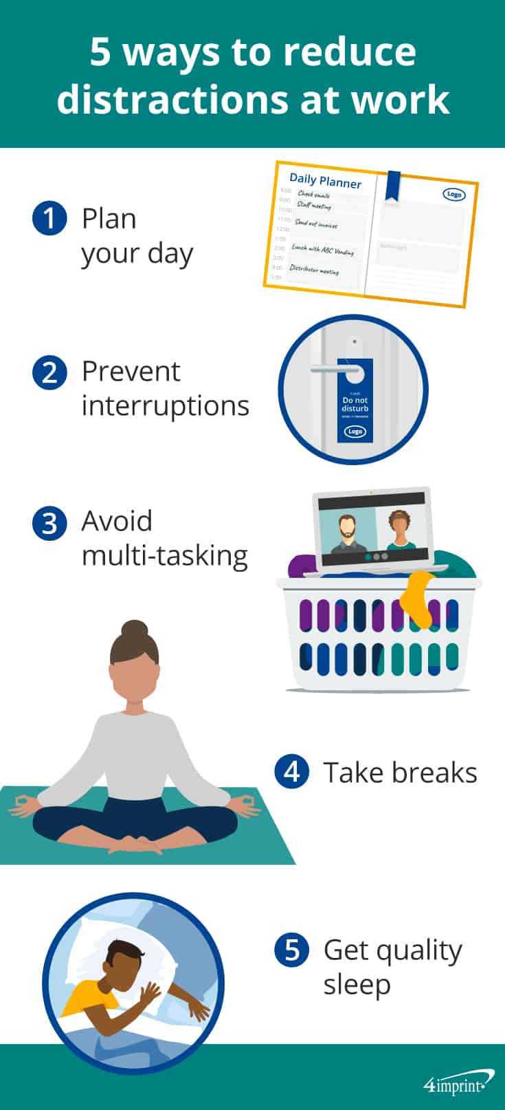 5 ways to reduce distractions at work