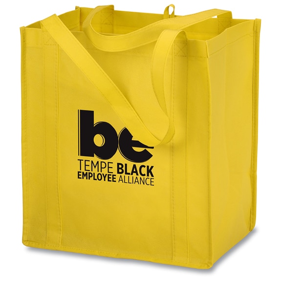 Yellow reusable tote bag