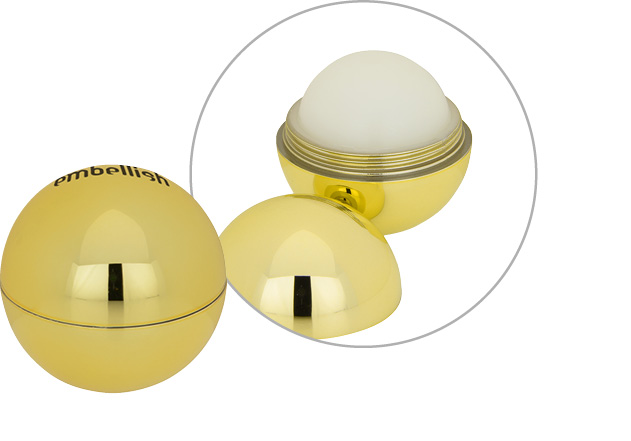 gold lip balm ball