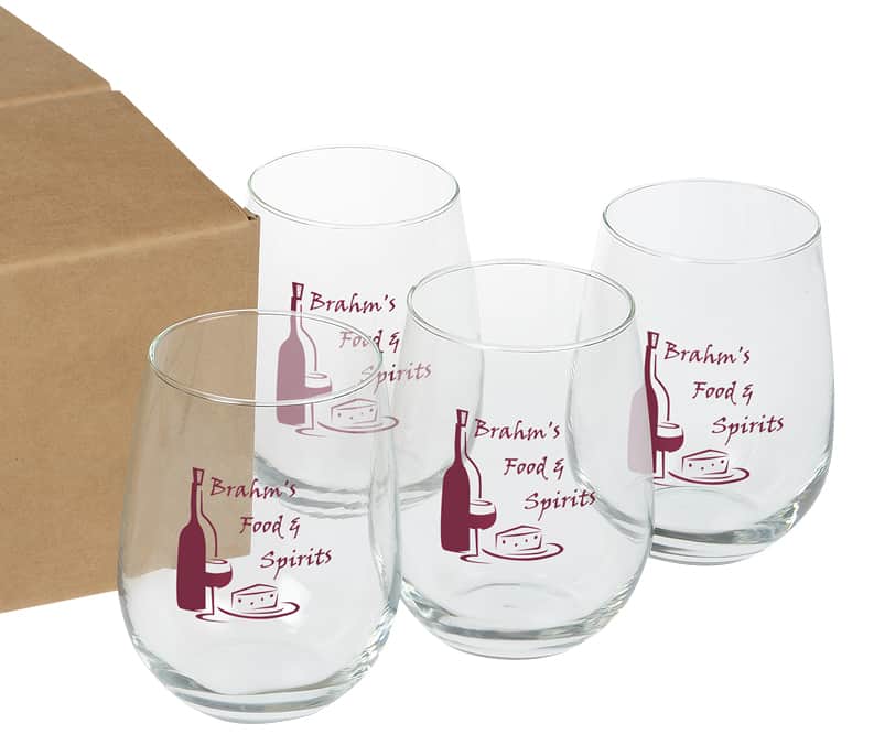 Stemless White Wine Glass Set