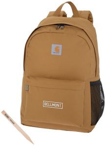 Carhartt backpack and flat wooden pencil promotional product