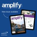 Two tablets showing spring 2024 issue of amplify digital magazine that is now available