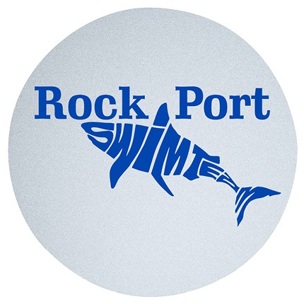 Reflective circular sticker branded with "Rock Port"