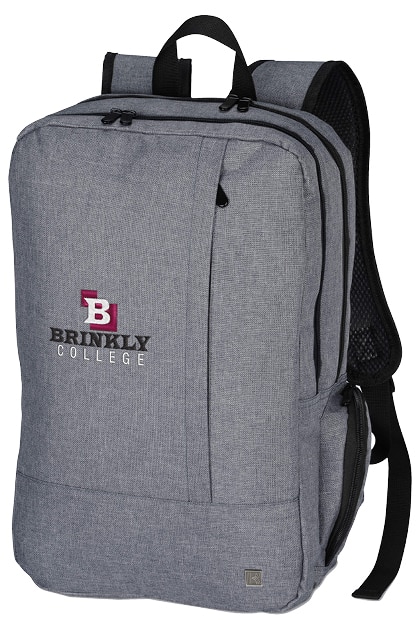Gray branded Kapston laptop backpack