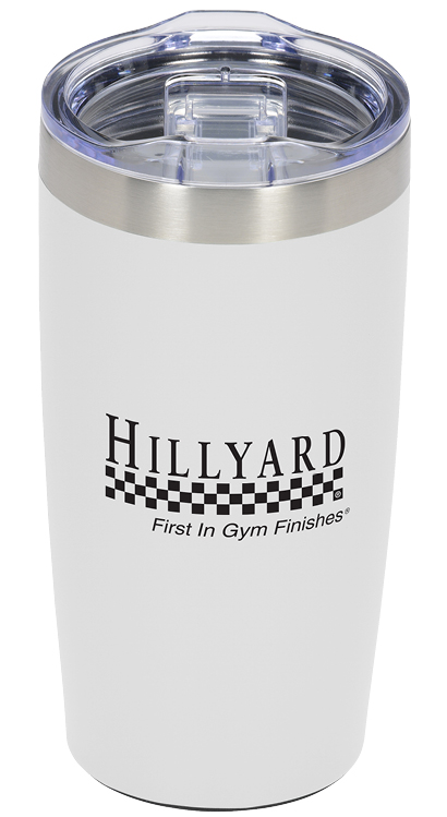Branded Hillyard tumbler used for trade show promo product