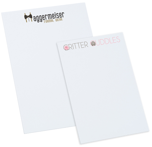 two promo items—notepads using FSC paper