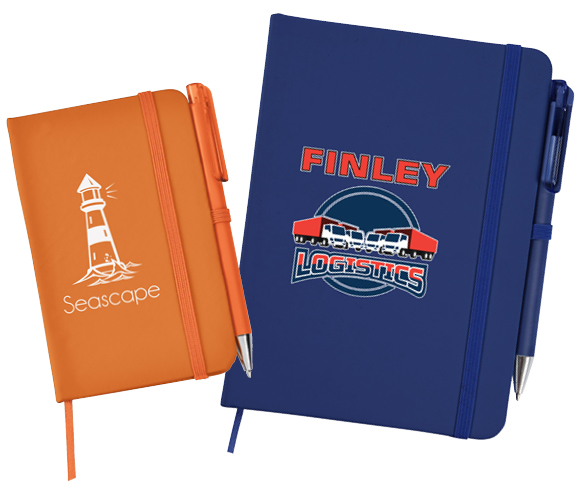 two promotional notebooks with fsc certified paper