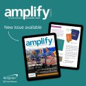 Two tablets showing summer 2024 issue of amplify digital magazine that is now available