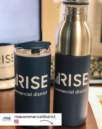 insulated travel drinkware with interchangeable lids.