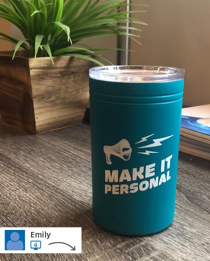 Branded reusable travel cup