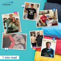 Collage of people wearing promotional T-shirts