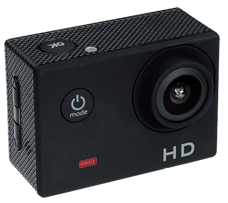 action cam with Hiniker logo on it