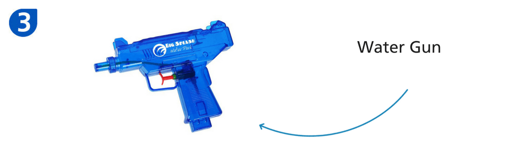 Number three: blue water gun