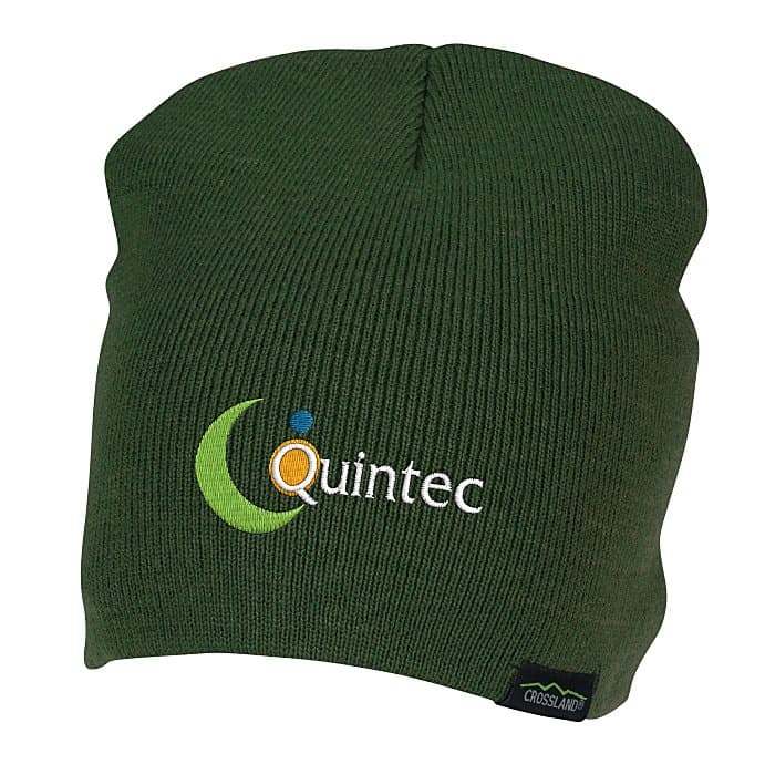 Green branded Crossland beanie