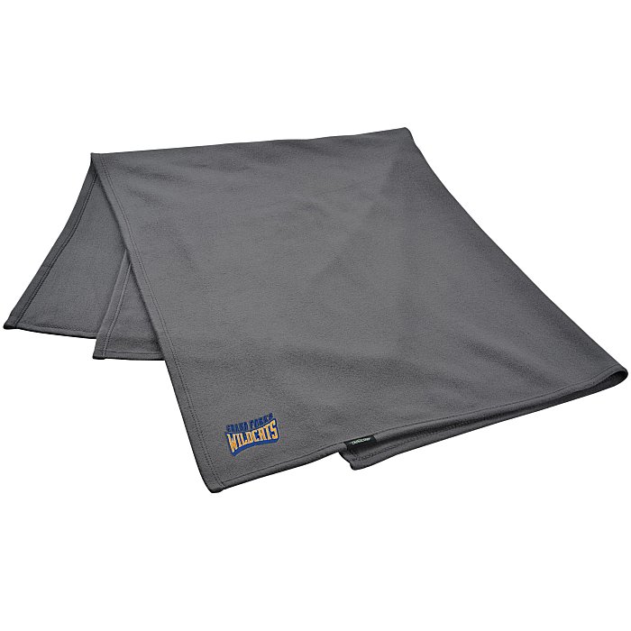 Gray branded Crossland Fleece Blanket 