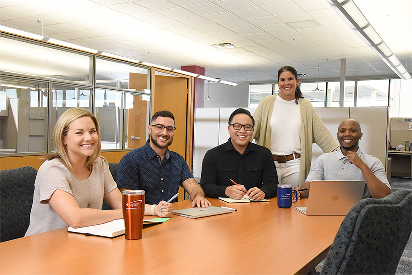 4imprint’s merchandising team in a meeting