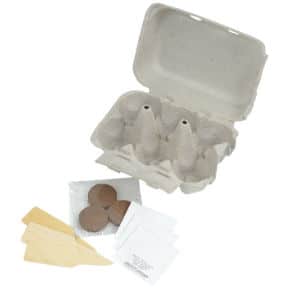 A little egg carton with planters