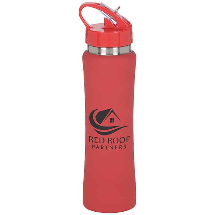 Soft-touch red branded Hampton Soft Touch Bottle 