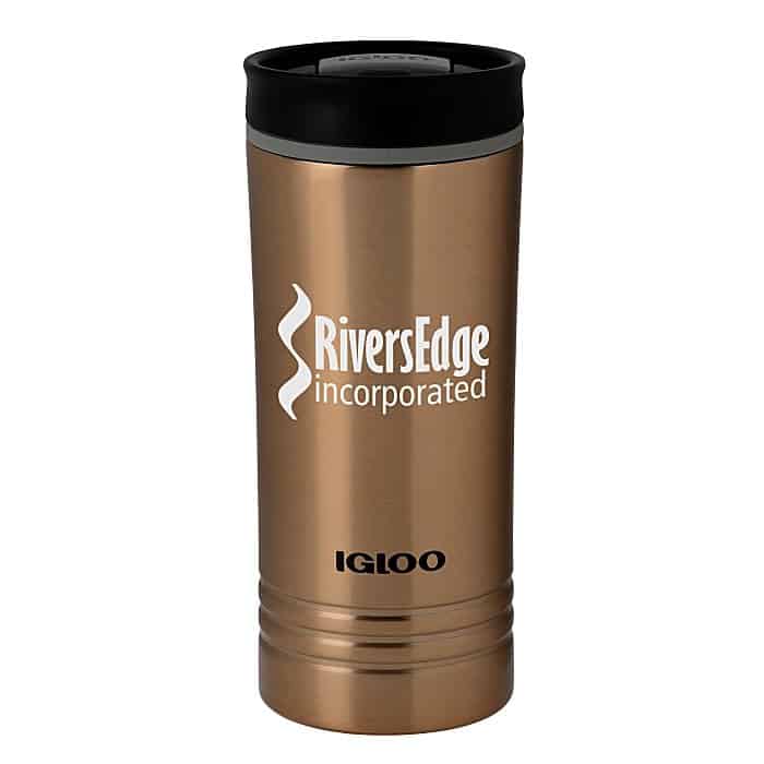 Branded copper-looking Igloo Vacuum Tumbler 