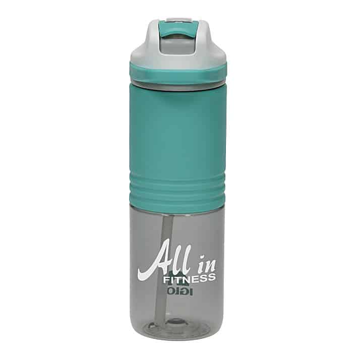 Teal and gray branded Igloo Swift Water Bottle 