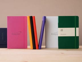 Variety of Moleskin notebooks in different colors