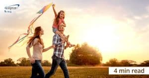 A small family having outdoor fun for an article on promotional items for outdoor fun.
