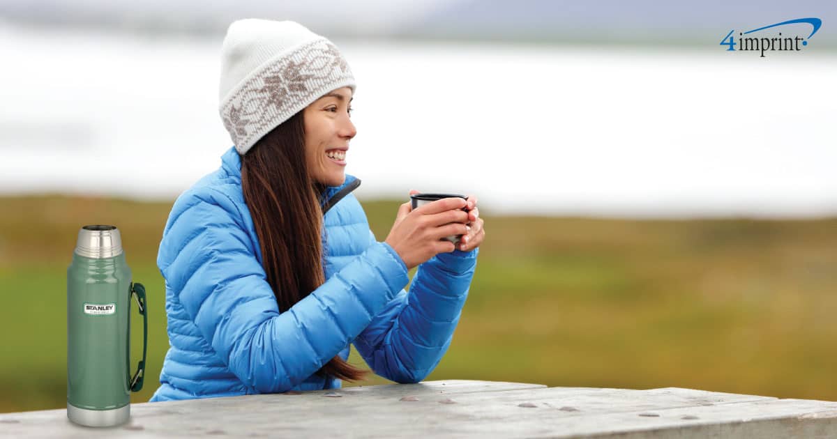 Cozy up with a hot cup of chocolate in a stylish Stanley thermos