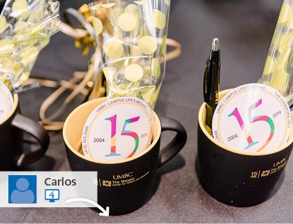 #SwaggingRights image of promotional mugs used as part of an anniversary celebration