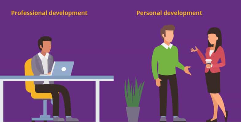 Illustration of Personal vs. Professional development