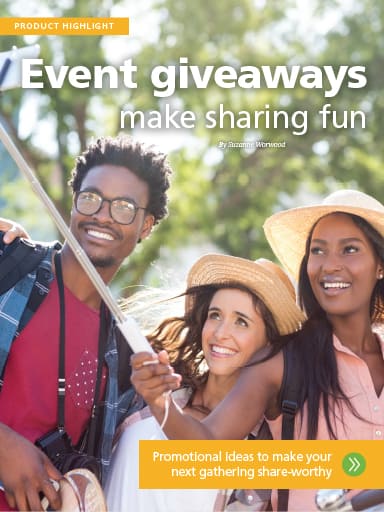Product Highlight thumbnail: Event giveaways make sharing fun