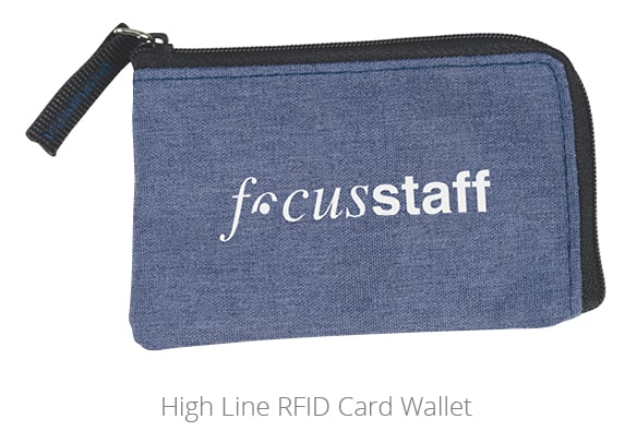 branded RFID Card Wallet with zipper 