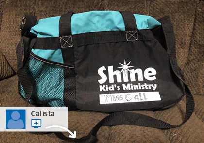 A social media picture of Shine Kid's Ministry's promotional bag