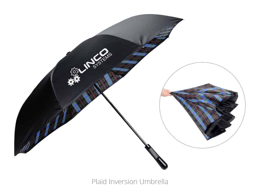 Plaid Inversion Umbrella