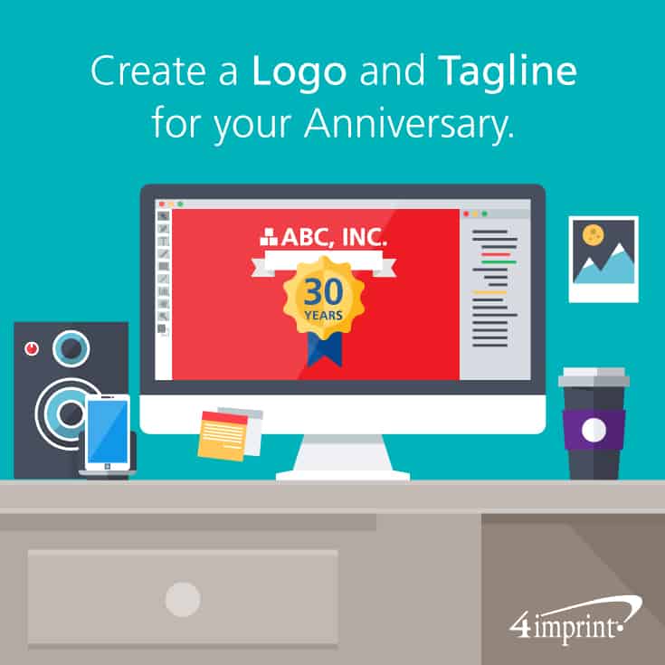 Create a Logo and Tagline for your Company Anniversary.